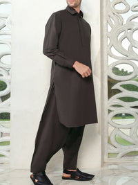 Grey Blended Kameez Shalwar - ALWA-KS-189
