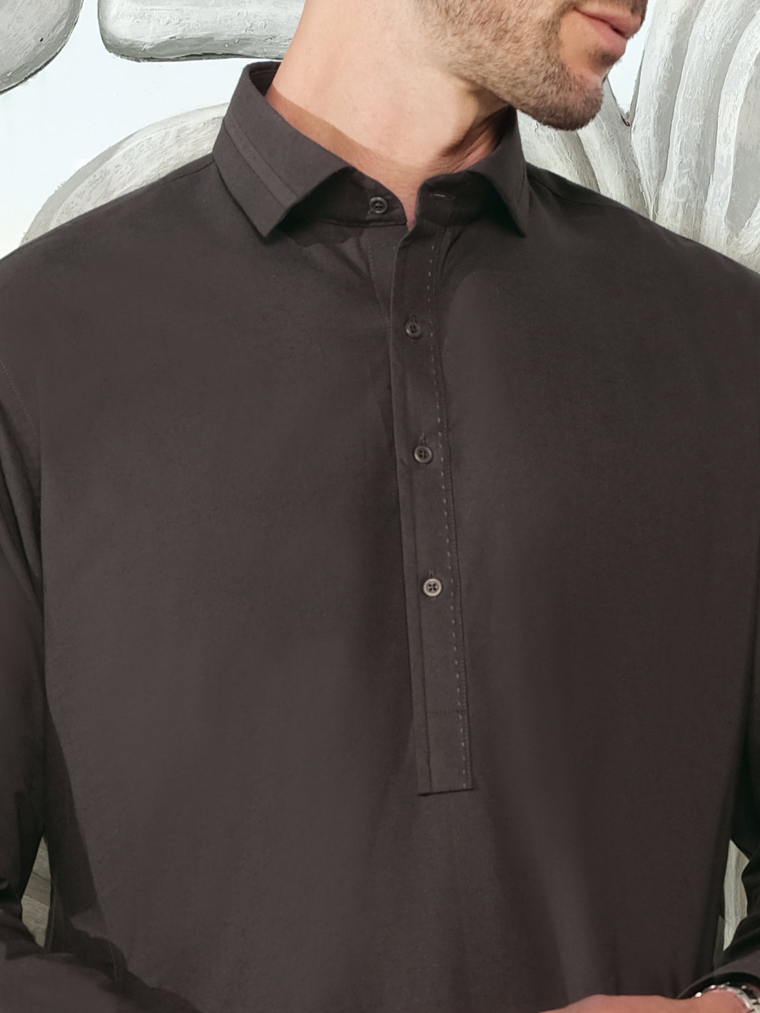 Grey Blended Kameez Shalwar - ALWA-KS-189