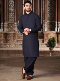 Blue Blended Kameez Shalwar - ALWA-KS-200