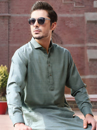 Green Blended Kameez Shalwar - ALWA-KS-211