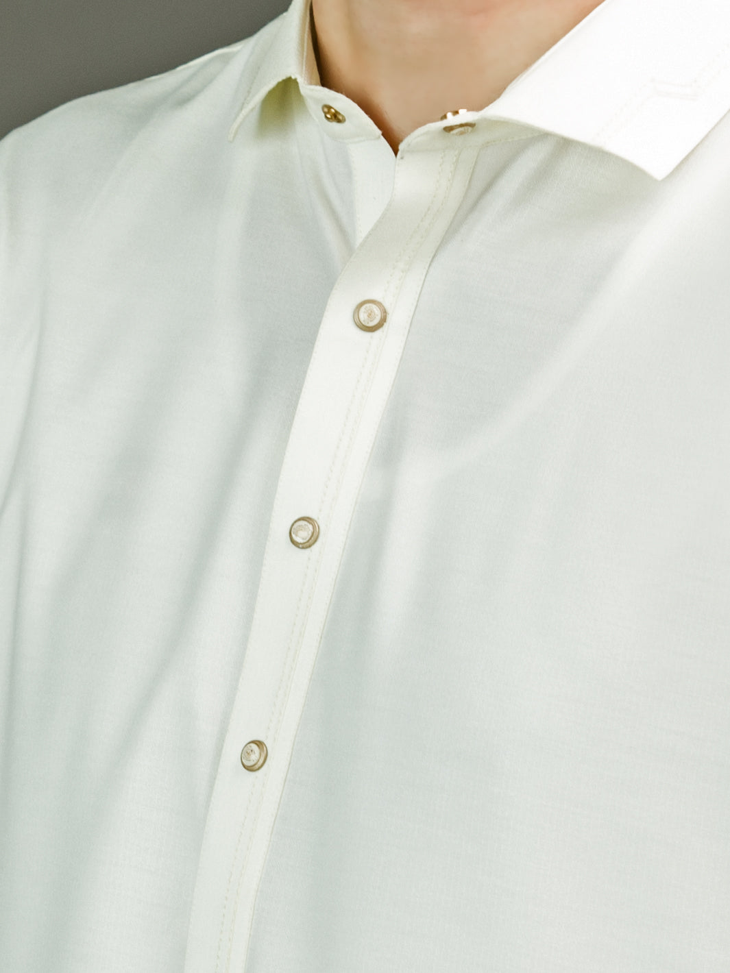 Off White Blended Kameez Shalwar - ALWA-KS-249