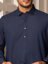 Blue Blended Kameez Shalwar - ALWA-KS-254