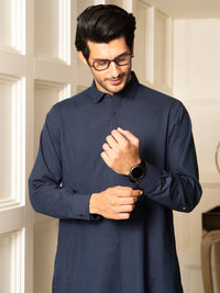Blue Blended Kameez Shalwar - ALWA-KS-254