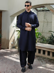 Dark Blue Kameez Shalwar - ALWA-KS-279