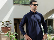 Dark Blue Kameez Shalwar - ALWA-KS-279