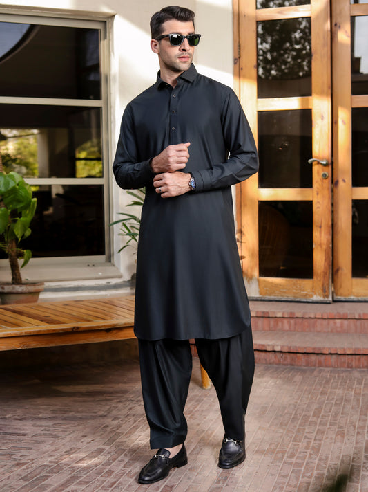 Green Kameez Shalwar - ALWA-KS-282