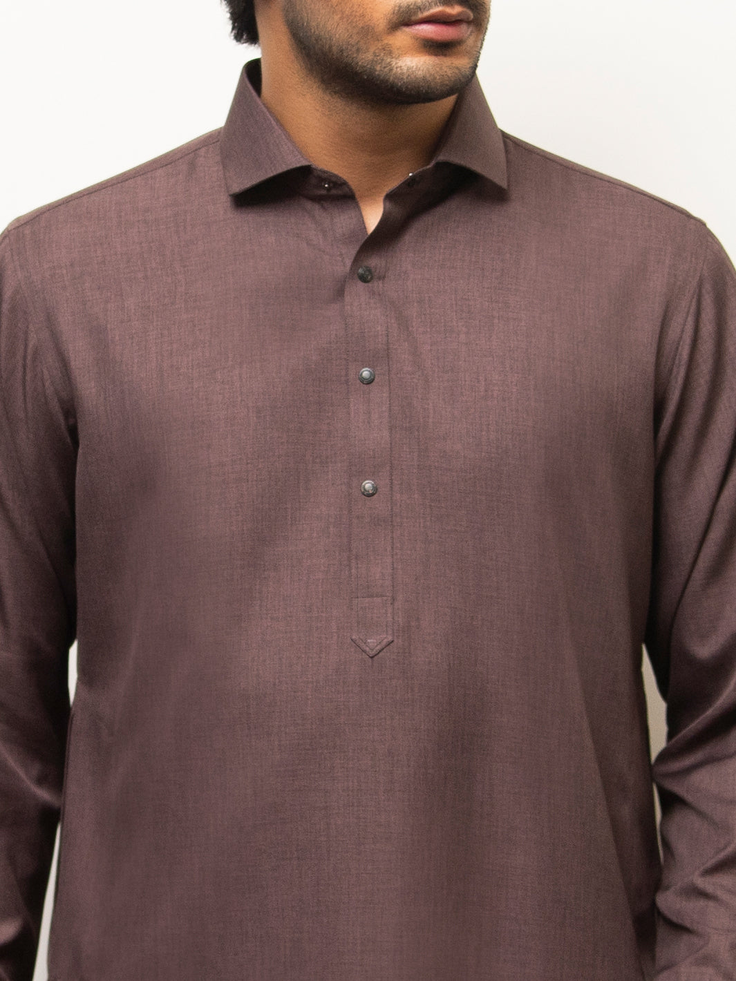 Brown Blended Kameez Shalwar - ALWA-KS-286
