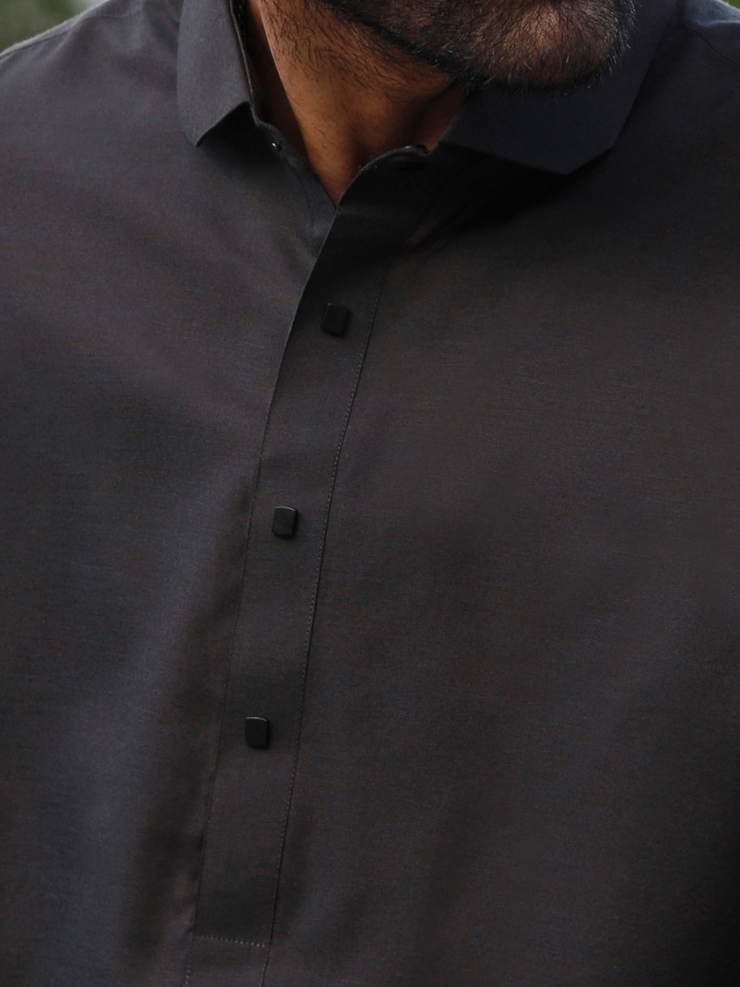 Dark Grey Blended Kameez Shalwar - ALWA-KS-321