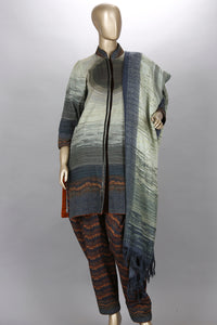 Grey 3 Piece Unstitched - AWP-082