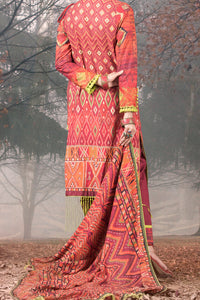 Orange Cambric 3 Piece Stitched - AWP-171