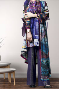 Purple 3 Piece Stitched - AWP-3PS-174