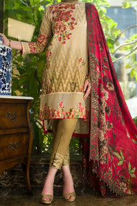 Red Jacquard 3Pc Stitched - AWP-3PS-186