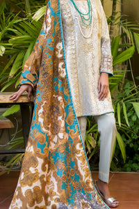 Light Green Khaddar/Qureshia 3 Piece Stitched - AWP-190