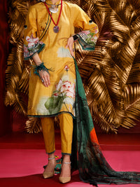 Yellow Khaddar 3 Piece Unstitched - AWP-3PS-283