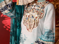 Aqua Khaddar 3 Piece Stitched - AWP-3PS-284