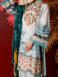 Aqua Khaddar 3 Piece Stitched - AWP-3PS-284