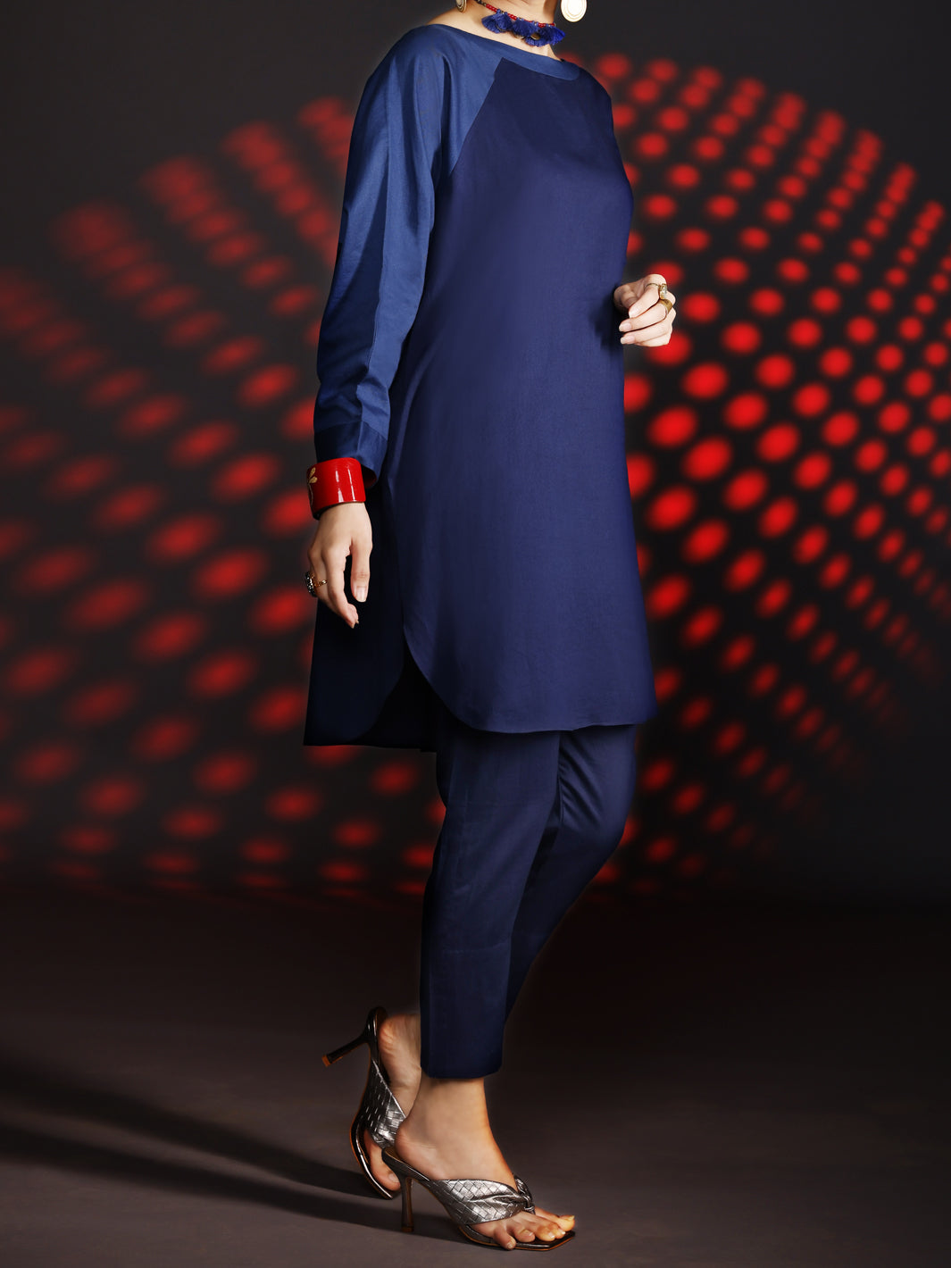Blue Cotton Jacquard 2Pc Stitched - AWP-2PS-303