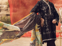 Black Jacquard 3Pc Stitched - AWP-3PS-338