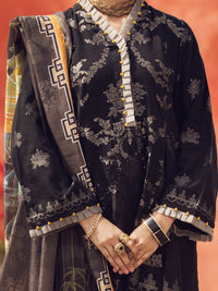 Black Jacquard 3Pc Stitched - AWP-3PS-338