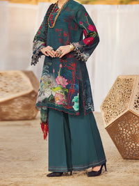 Teal Khaddar 3Pc Stitched - AWP-3PS-341