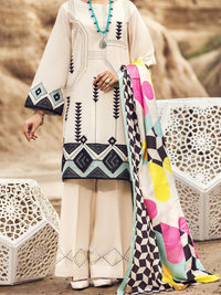 Off White Karandi 3Pc Unstitched - AWP-3PS-353