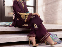Purple Raw Silk 3Pc Stitched - AWP-3PS-360