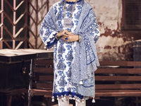 Navy Blue Cambric 2Pc Unstitched - AWP-2PS-366