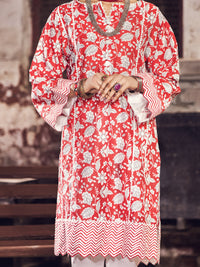 Red Cambric 2Pc Unstitched - AWP-2PS-367