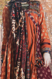 Orange Karandi + Khaddar 3 Piece Stitched - AWP-181