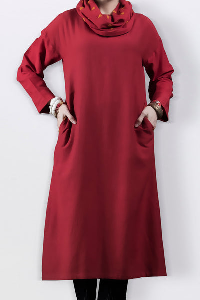 Maroon Karandi Tunic - LK-207