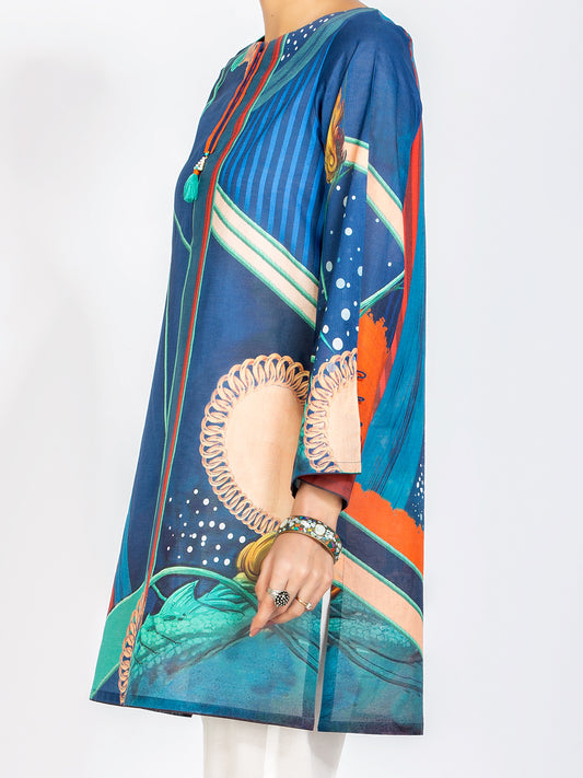 Blue Lawn Tunic - ALP-LK-1112