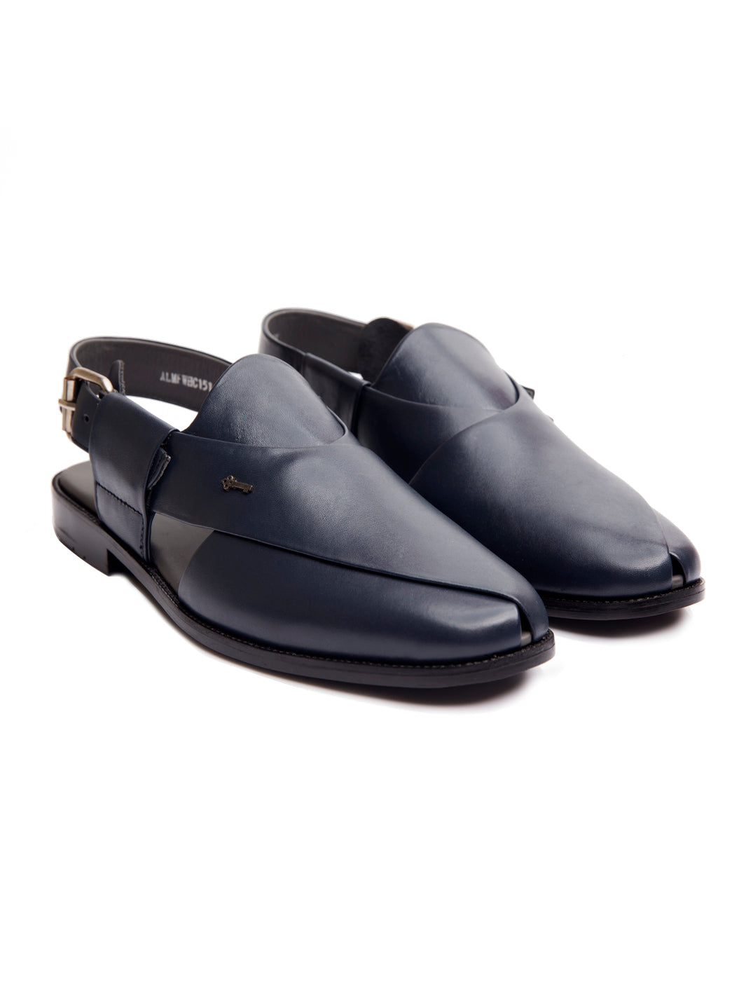 Navy Blue Peshawari Chappal - AL-MFW-HC-151