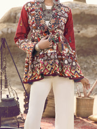 Red Khaddar Jacket - AWP-JT-393