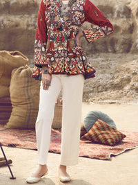 Red Khaddar Jacket - AWP-JT-393