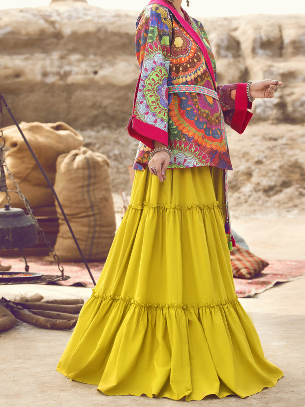 Multicolor Khaddar Jacket - AWP-JT-395