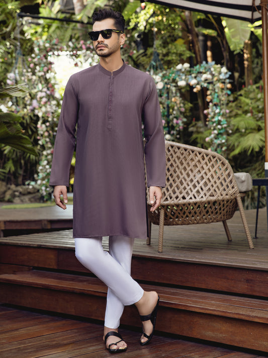 Purple Blended Kurta - AL-K-1008