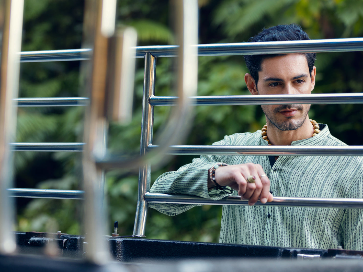 Green Cotton Kurta - AL-K-1057