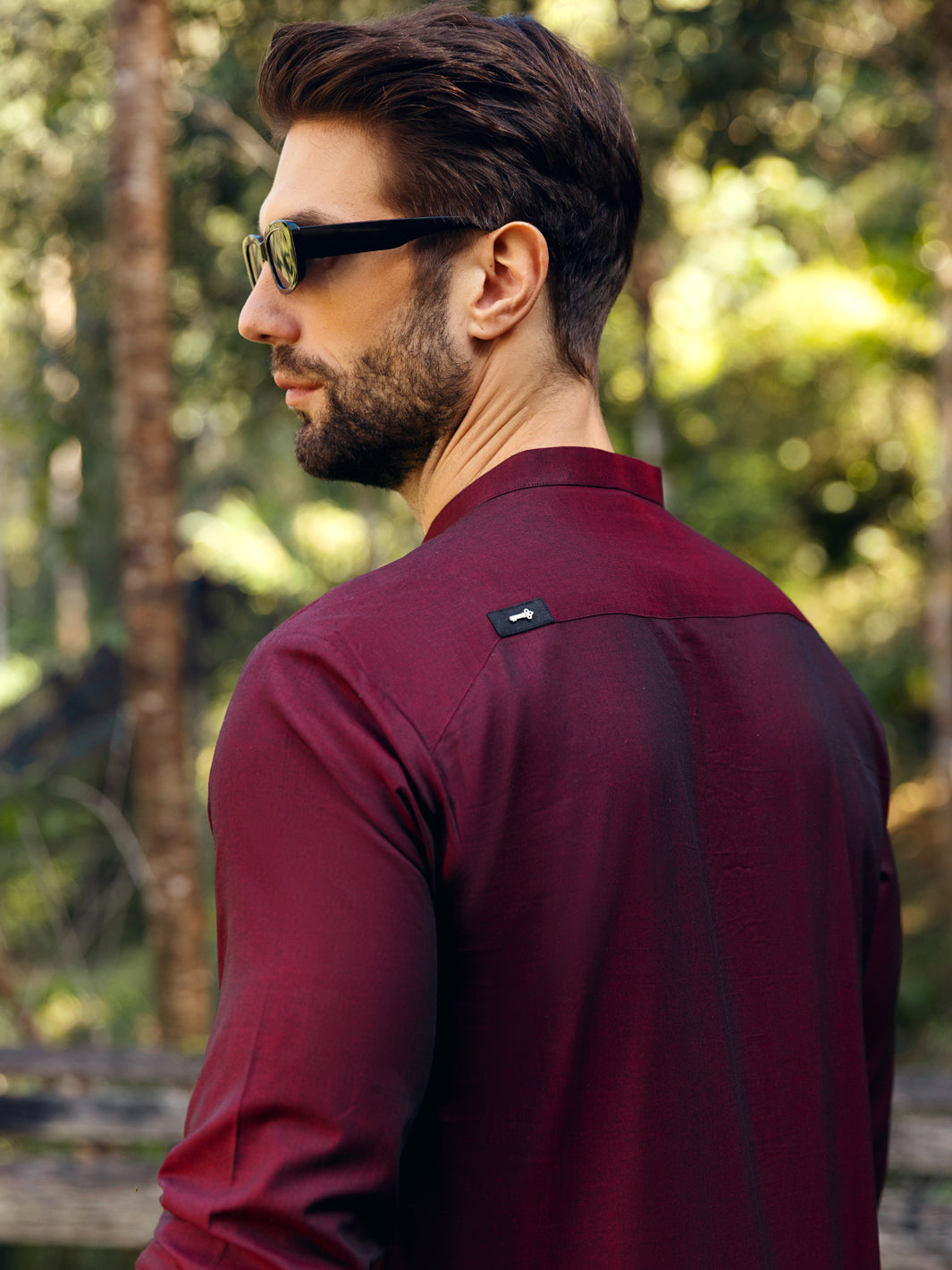 Maroon Cotton Kurta - AL-K-1067