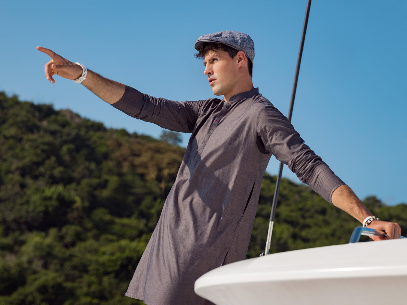 Grey Cotton Kurta - AL-K-1069C