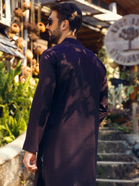 Purple Cotton Kurta - AL-K-1101