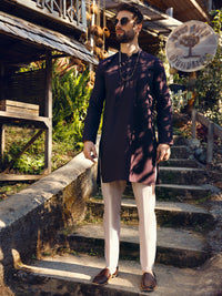 Purple Cotton Kurta - AL-K-1101