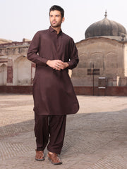 Maroon Blended Kameez Shalwar - ALWA-KS-230