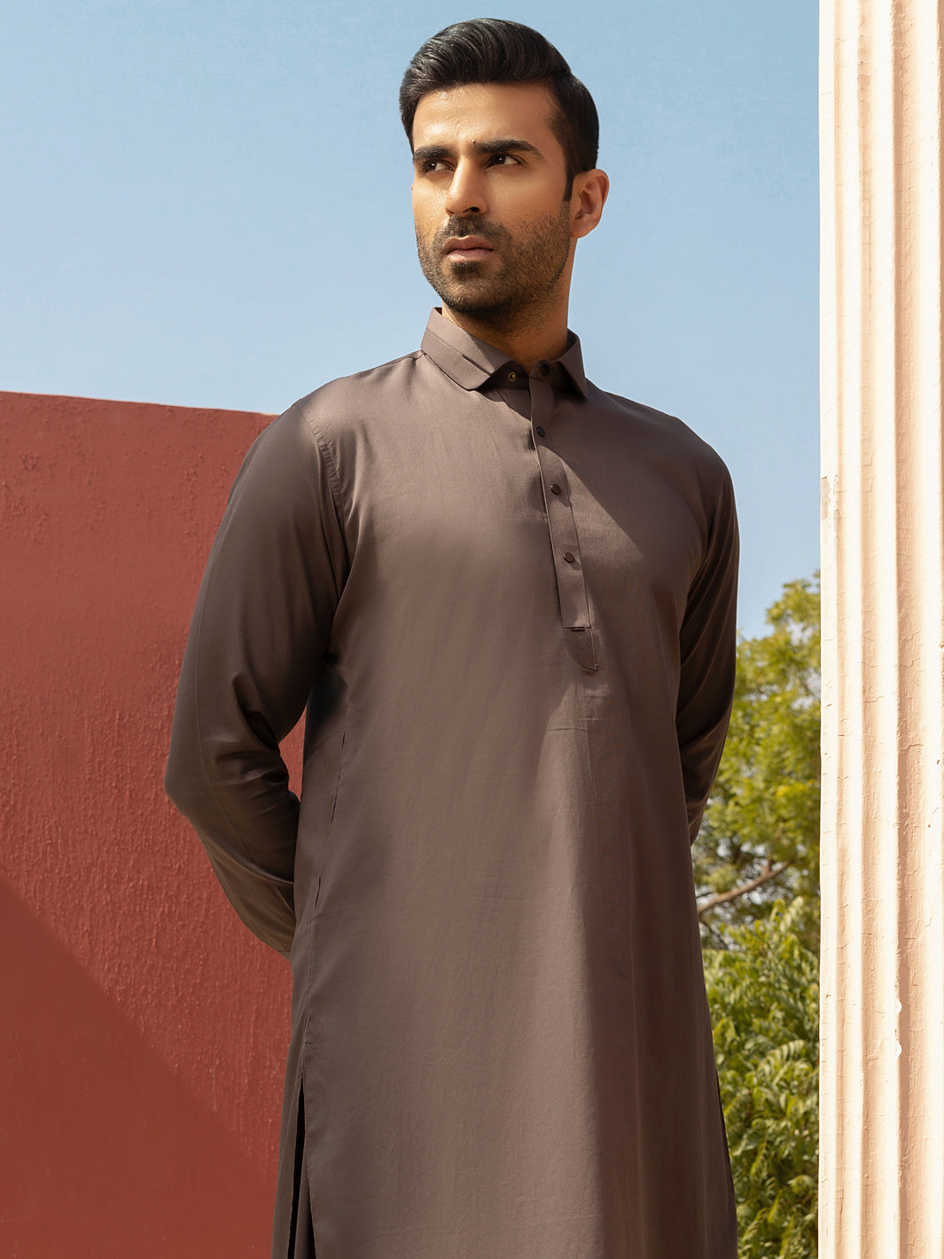 Grey Kameez Shalwar - ALWA-KS-267