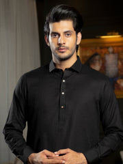 Black Blended Kameez Shalwar - ALWA-KS-269