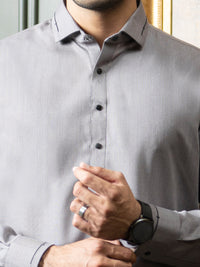 Grey Blended Kameez Shalwar - ALWA-KS-272