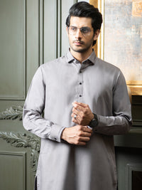 Grey Blended Kameez Shalwar - ALWA-KS-272