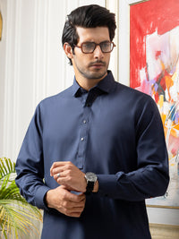 Blue Blended Kameez Shalwar - ALWA-KS-273