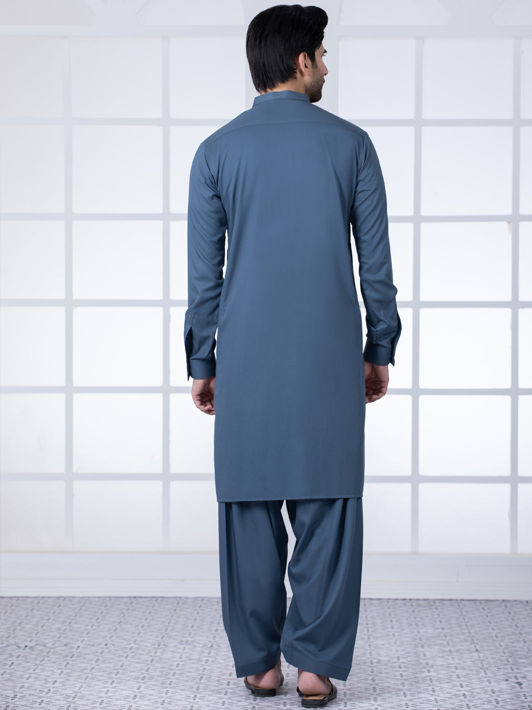 Grey Kameez Shalwar - AL-KS-2803