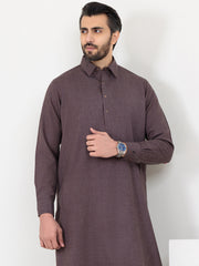 Brown Blended Kameez Shalwar - ALWA-KS-300