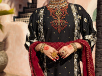 Black Cambric 3Pc Unstitched - ALP-3PS-1520